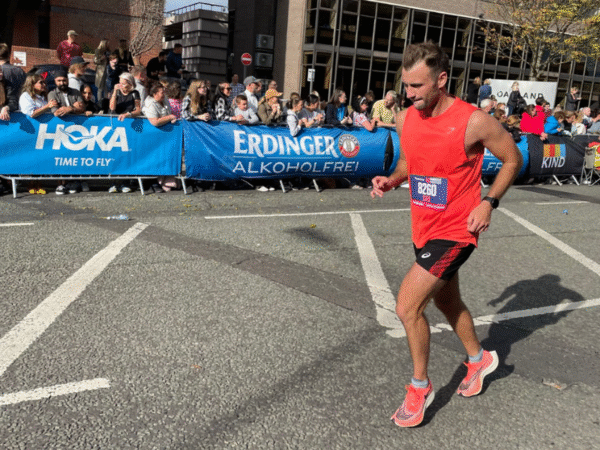 Man running marathon